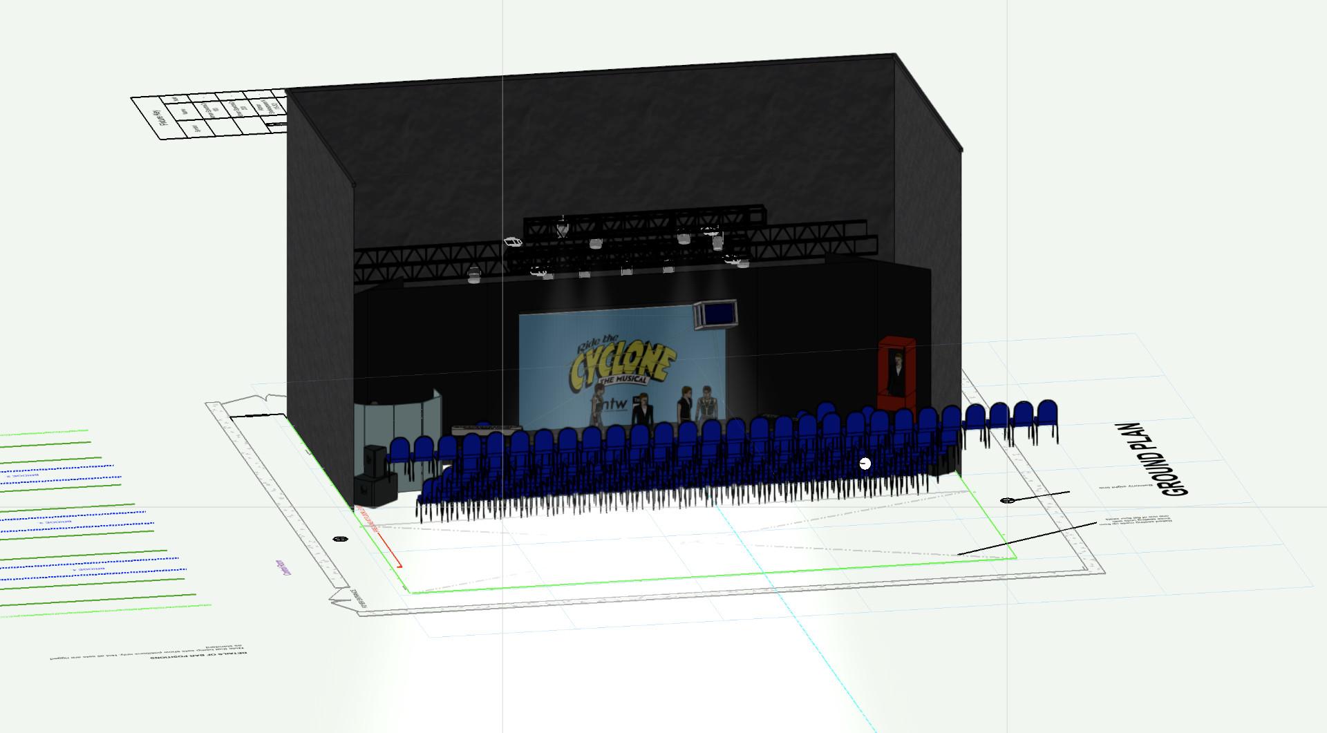 Vectorworks CAD visualisation for Ride the Cyclone