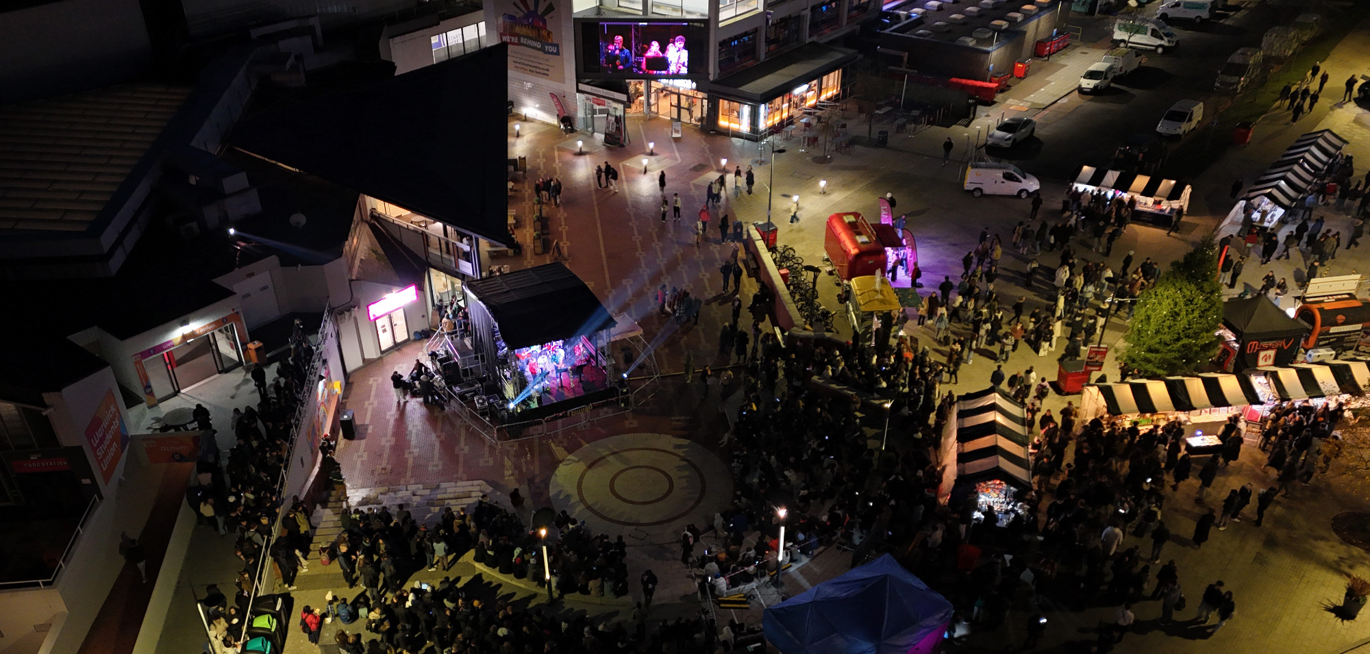 The Piazza during the Christmas Lights Switch-on 2024