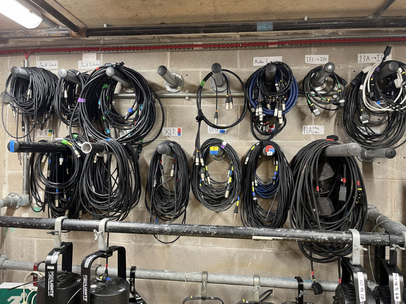 DC cupboard cable wall