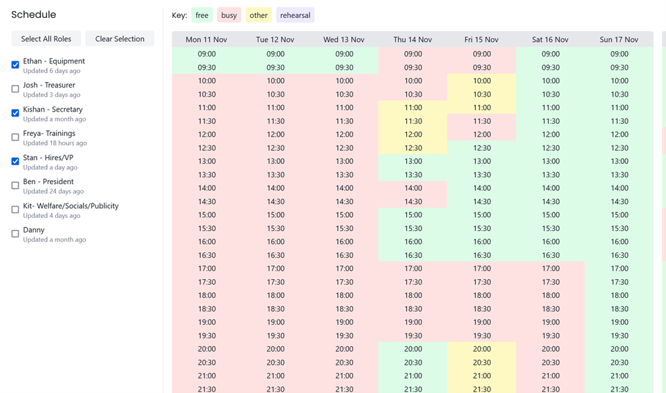 CallTime Schedule