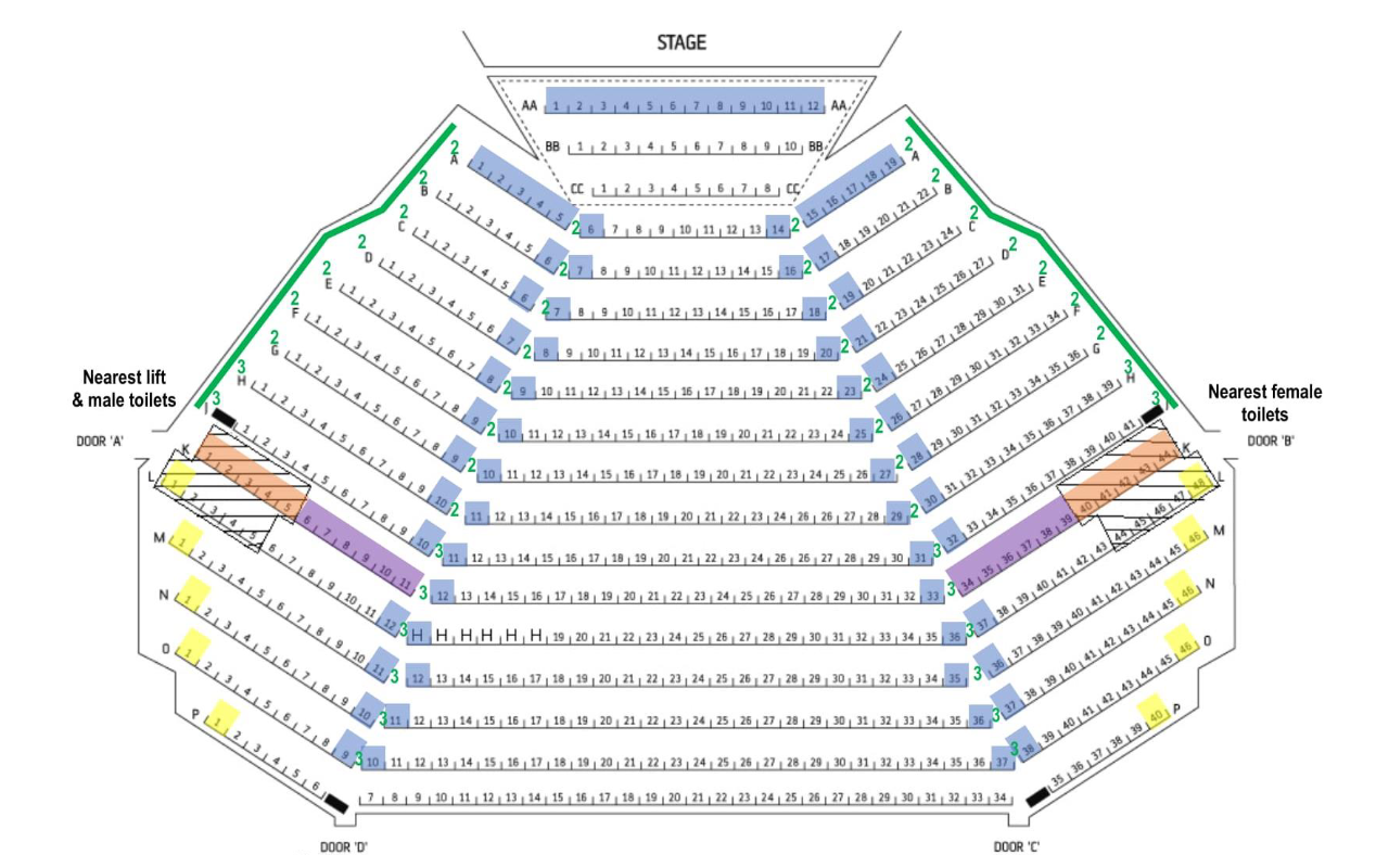 WAC Theatre Seating Plan