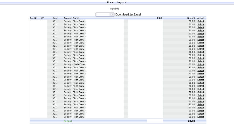 Warwick SU Finance Dashboard