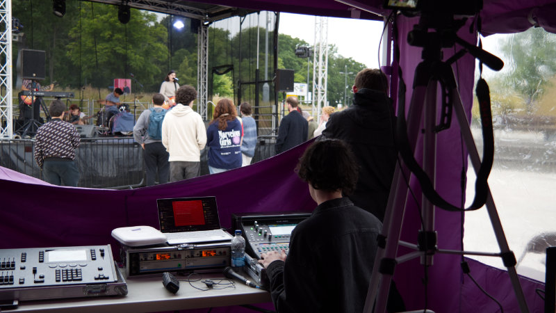 Tech tent at Warwick Student Arts Festival